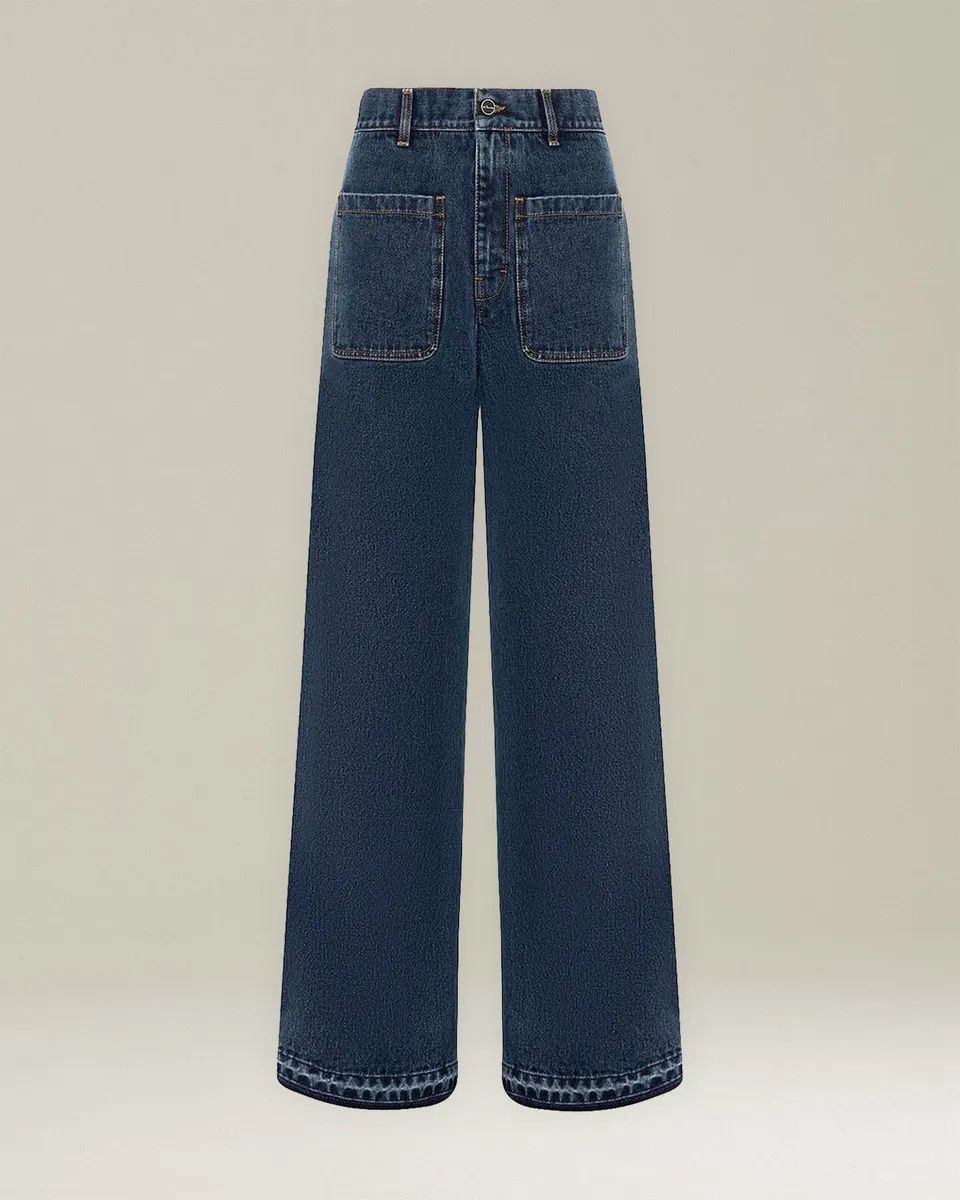 Kiton Sartorial Jeans Denimhose blau Stretch