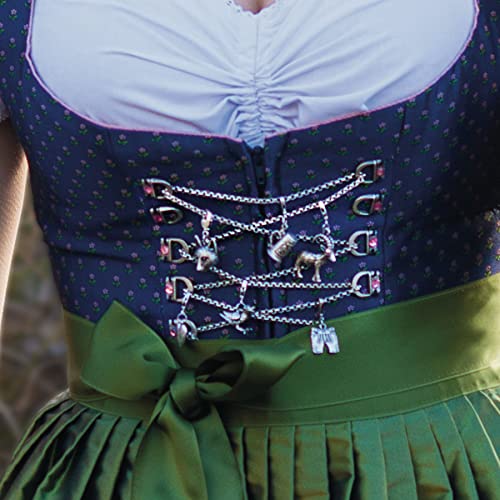 Alpenflüstern Daheim DCH039 Miederkette 120 cm antik-silber Edelweiss